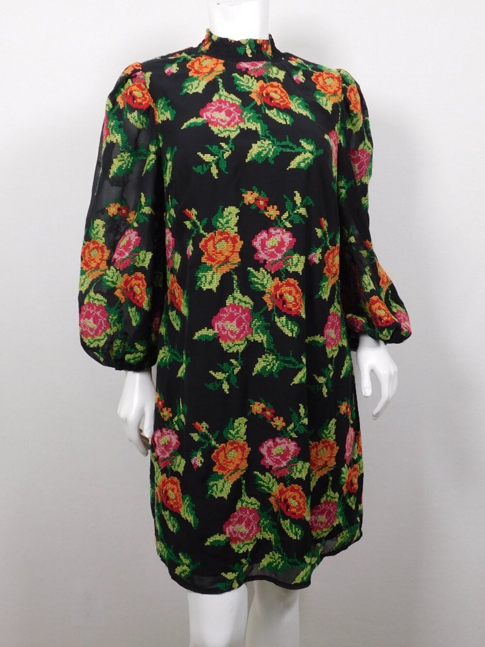 Eva Franco Floral Embroidered Mini Shift Dress 12